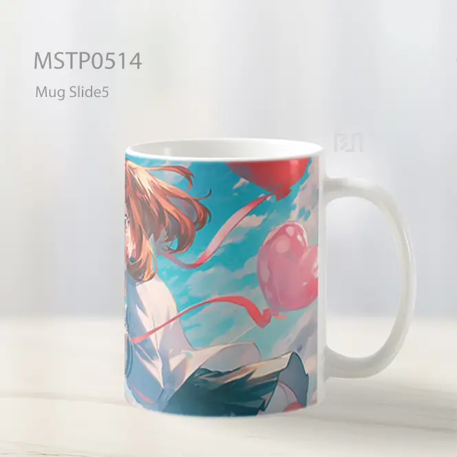 Deku And Uraraka Valentines Hati Romantis Mug MSTP0514 - All-side / Desain