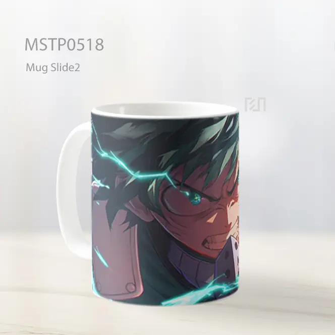 Deku Full Cowling Cahaya Listrik Anime Mug MSTP0518 - All-side / Desain