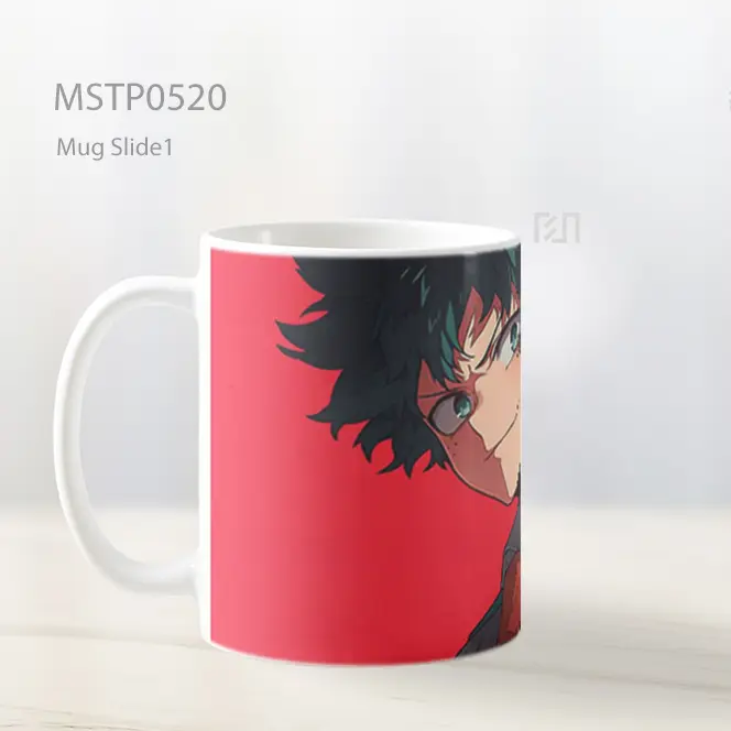 Deku Latar Merah My Hero Academia Mug MSTP0520 - All-side / Desain