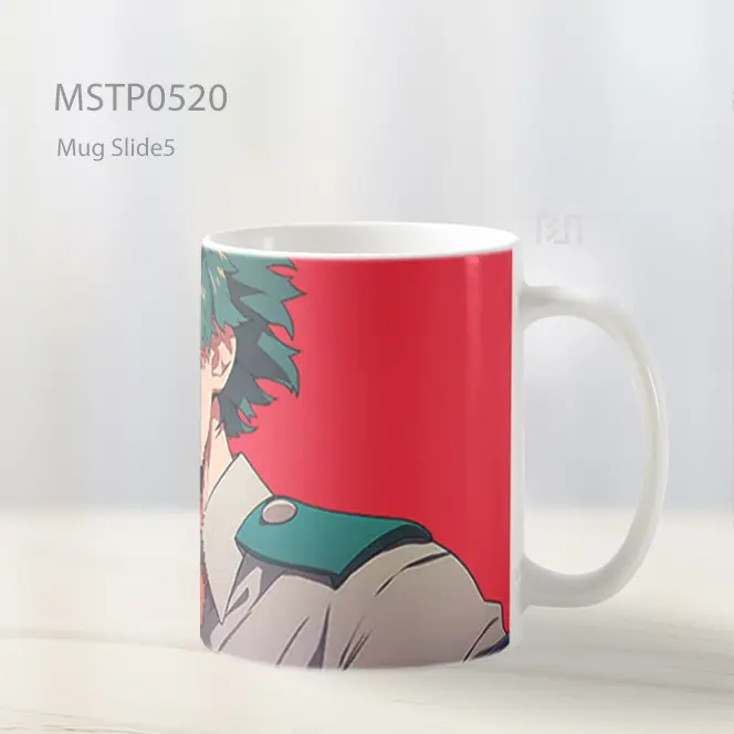 Deku Latar Merah My Hero Academia Mug MSTP0520 - All-side / Desain