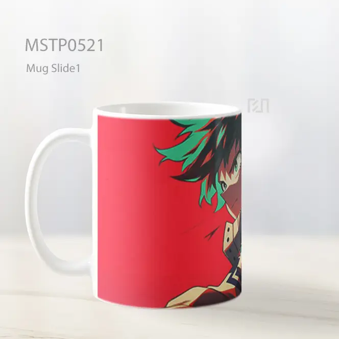 Deku Latar Merah Mug MSTP0521 - All-side / Desain