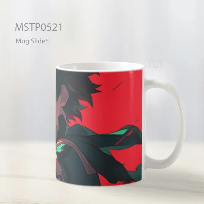 Deku Latar Merah Mug MSTP0521 - All-side / Desain