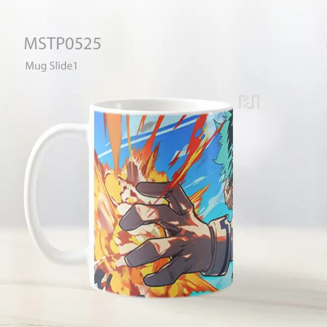 Deku One For All Ledakan Heroik Mug MSTP0525 - All-side / Desain