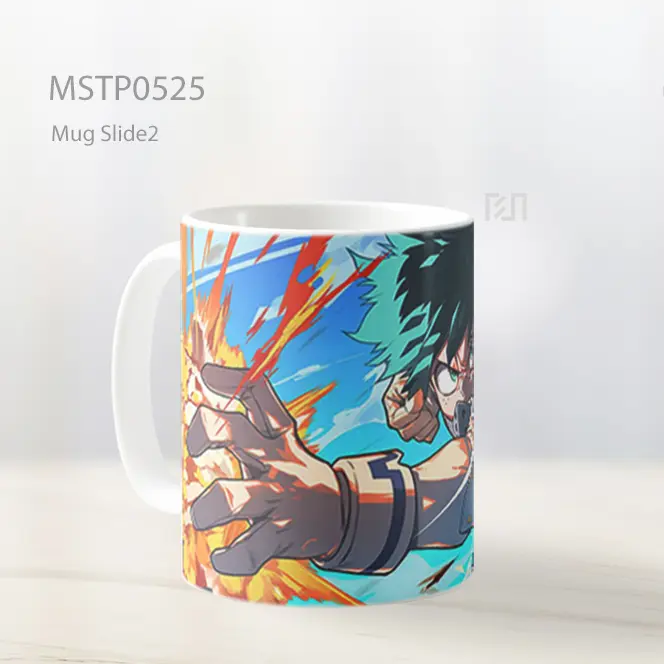Deku One For All Ledakan Heroik Mug MSTP0525 - All-side / Desain