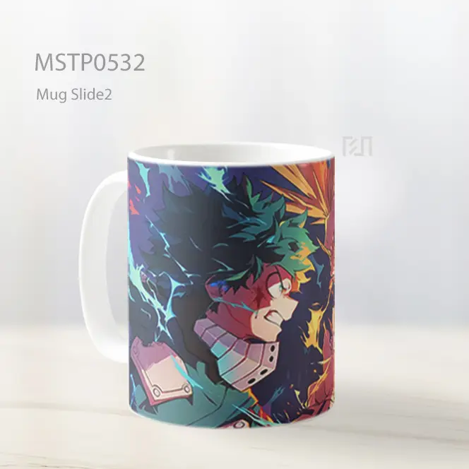 Deku Vs All Might Mha Mug MSTP0532 - All-side / Desain