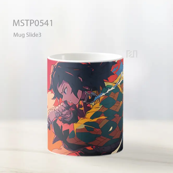 Demon Slayer Giyu Tomioka Seni Pedang Mug MSTP0541 - All-side / Desain