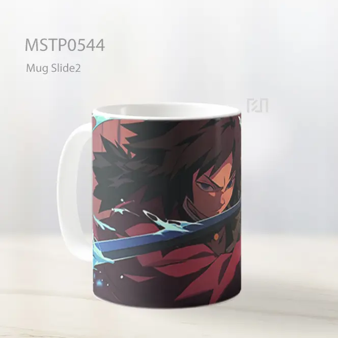 Demon Slayer Giyu Tomioka Sikap Pedang Mug MSTP0544 - All-side / Desain