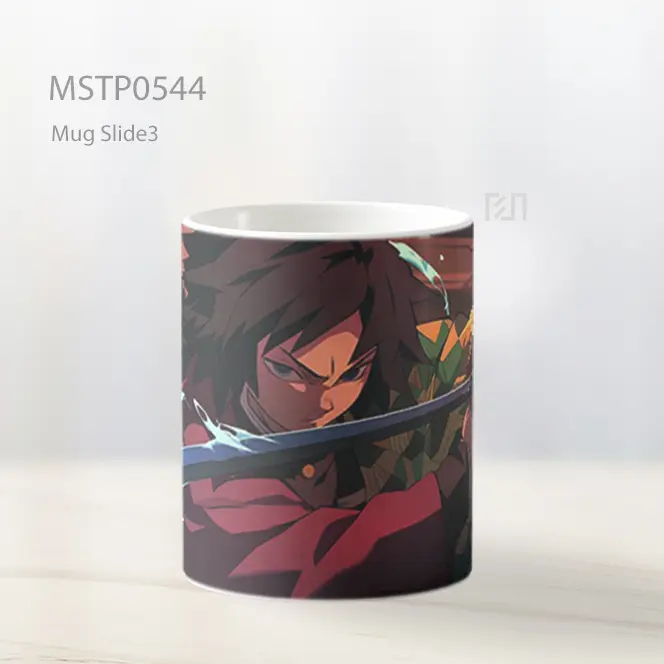 Demon Slayer Giyu Tomioka Sikap Pedang Mug MSTP0544 - All-side / Desain
