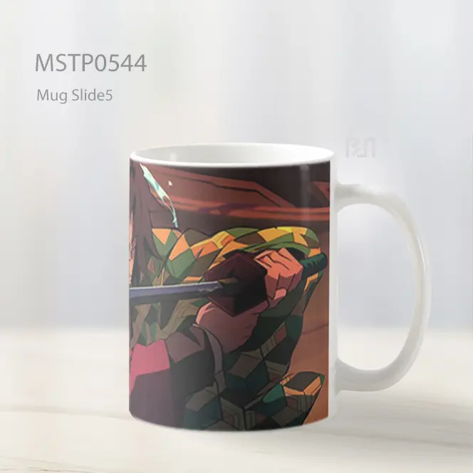 Demon Slayer Giyu Tomioka Sikap Pedang Mug MSTP0544 - All-side / Desain