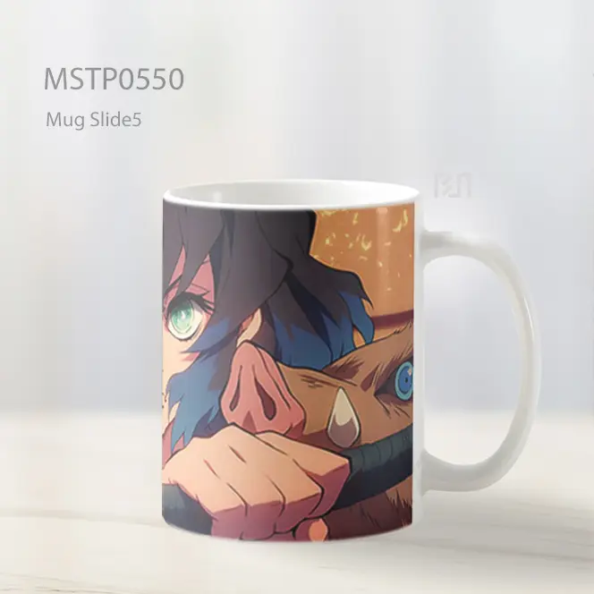 Demon Slayer Inosuke Pandangan Intens Mug MSTP0550 - All-side / Desain