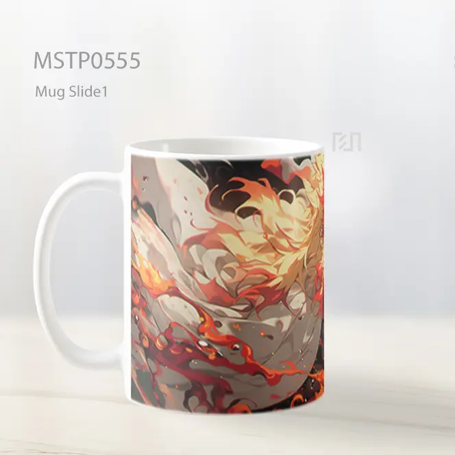 Demon Slayer Kyojuro Rengoku Anime Mug MSTP0555 - All-side / Desain