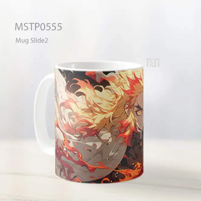 Demon Slayer Kyojuro Rengoku Anime Mug MSTP0555 - All-side / Desain