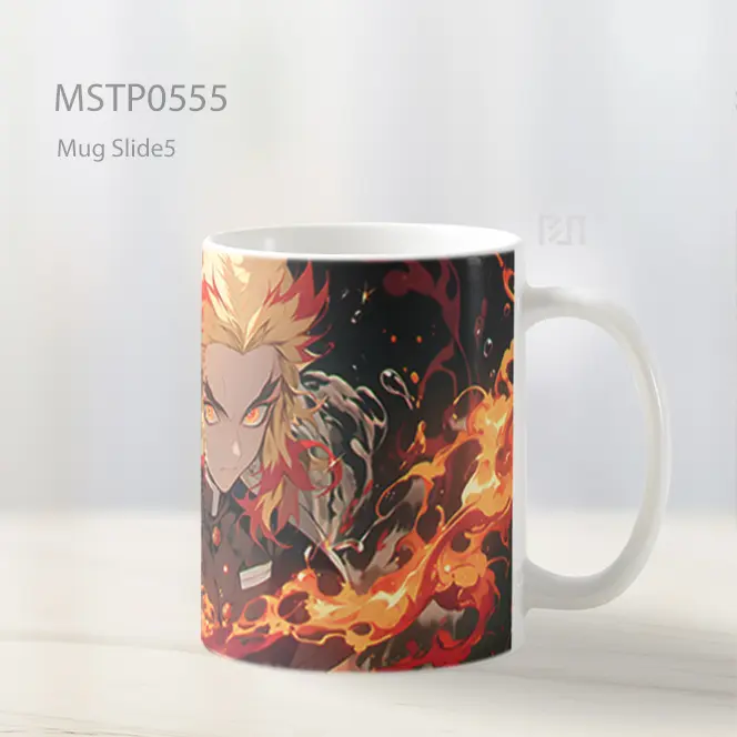 Demon Slayer Kyojuro Rengoku Anime Mug MSTP0555 - All-side / Desain