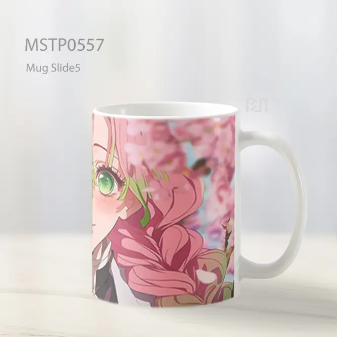 Demon Slayer Mitsuri Kanroji Bunga Sakura Mug MSTP0557 - All-side / Desain