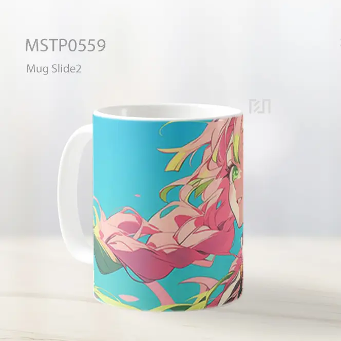 Demon Slayer Mitsuri Kanroji Rambut Pink Mug MSTP0559 - All-side / Desain