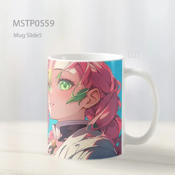 Demon Slayer Mitsuri Kanroji Rambut Pink Mug MSTP0559 - All-side / Desain