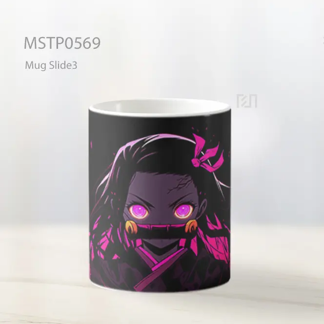 Demon Slayer Nezuko Hitam Pink Mug MSTP0569 - All-side / Desain