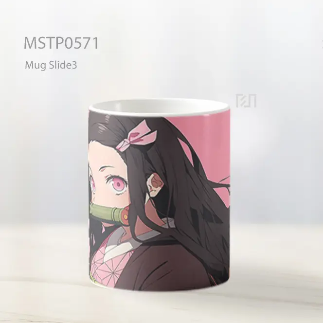 Demon Slayer Nezuko Kamado Pink Mug MSTP0571 - All-side / Desain