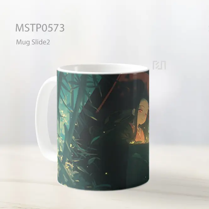 Demon Slayer Nezuko Kamado Tersembunyi Di Kotak Mug MSTP0573 - All-side / Desain