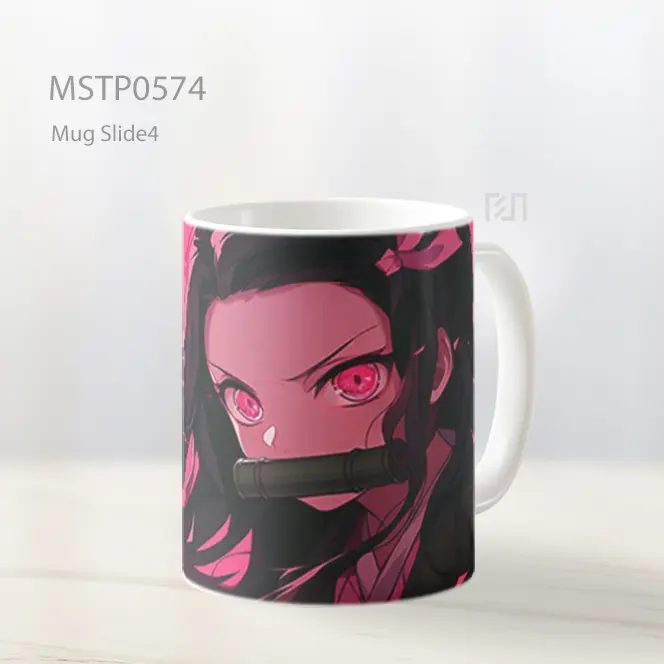 Demon Slayer Nezuko Mata Pink Mug MSTP0574