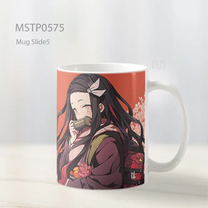 Demon Slayer Nezuko Oranye Mug MSTP0575 - All-side / Desain