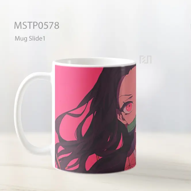 Demon Slayer Nezuko Tampang Menentukan Mug MSTP0578 - All-side / Desain