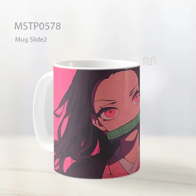 Demon Slayer Nezuko Tampang Menentukan Mug MSTP0578 - All-side / Desain