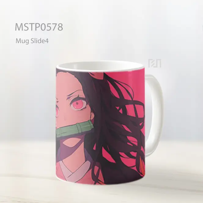 Demon Slayer Nezuko Tampang Menentukan Mug MSTP0578