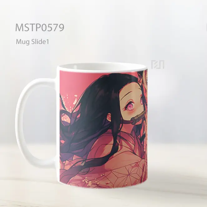 Demon Slayer Nezuko Tanjiro Pink Mug MSTP0579 - All-side / Desain