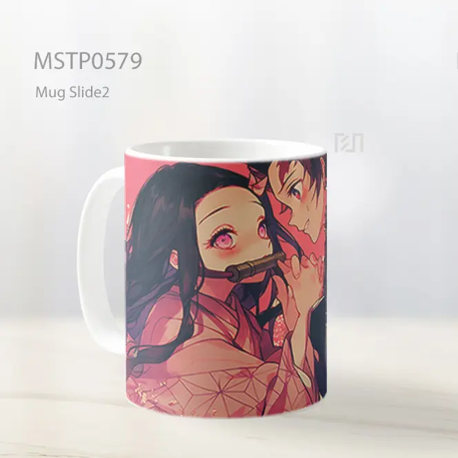 Demon Slayer Nezuko Tanjiro Pink Mug MSTP0579 - All-side / Desain