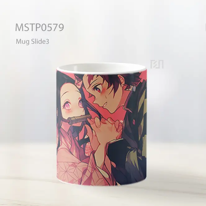 Demon Slayer Nezuko Tanjiro Pink Mug MSTP0579 - All-side / Desain