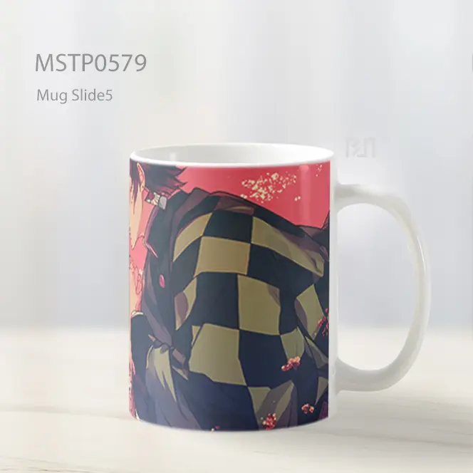 Demon Slayer Nezuko Tanjiro Pink Mug MSTP0579 - All-side / Desain