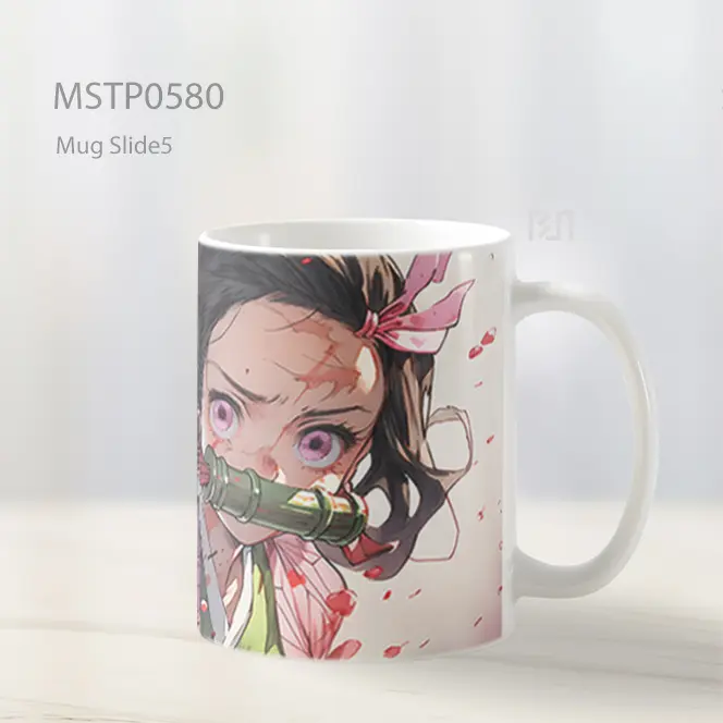 Demon Slayer Nezuko Watercolor Mug MSTP0580 - All-side / Desain