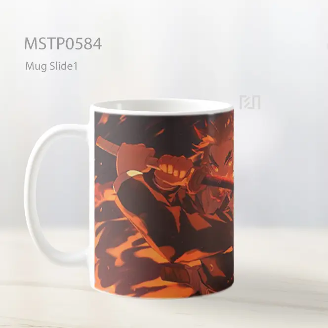 Demon Slayer Rengoku Pedang Api Mug MSTP0584 - All-side / Desain