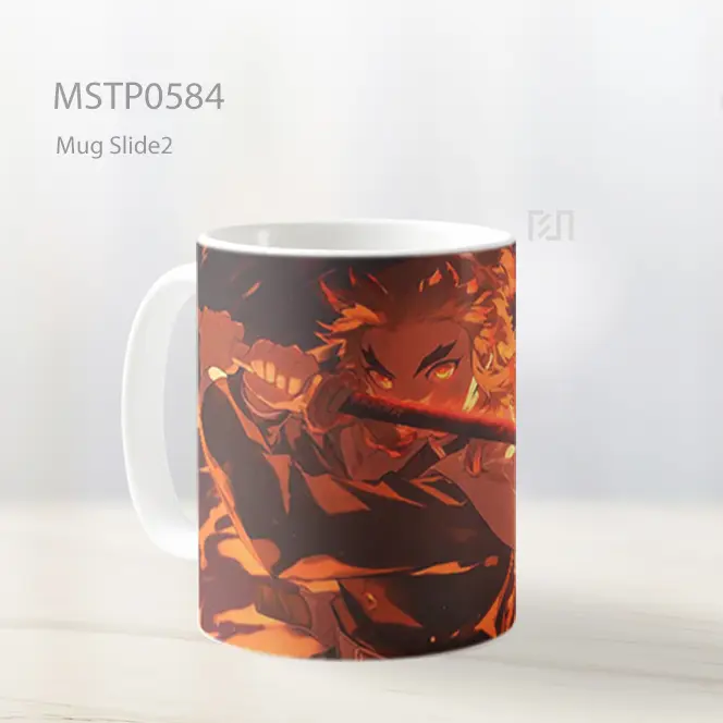 Demon Slayer Rengoku Pedang Api Mug MSTP0584 - All-side / Desain