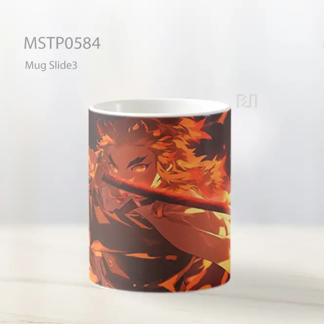 Demon Slayer Rengoku Pedang Api Mug MSTP0584 - All-side / Desain