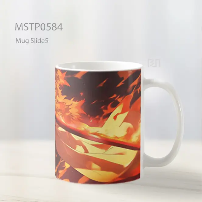 Demon Slayer Rengoku Pedang Api Mug MSTP0584 - All-side / Desain