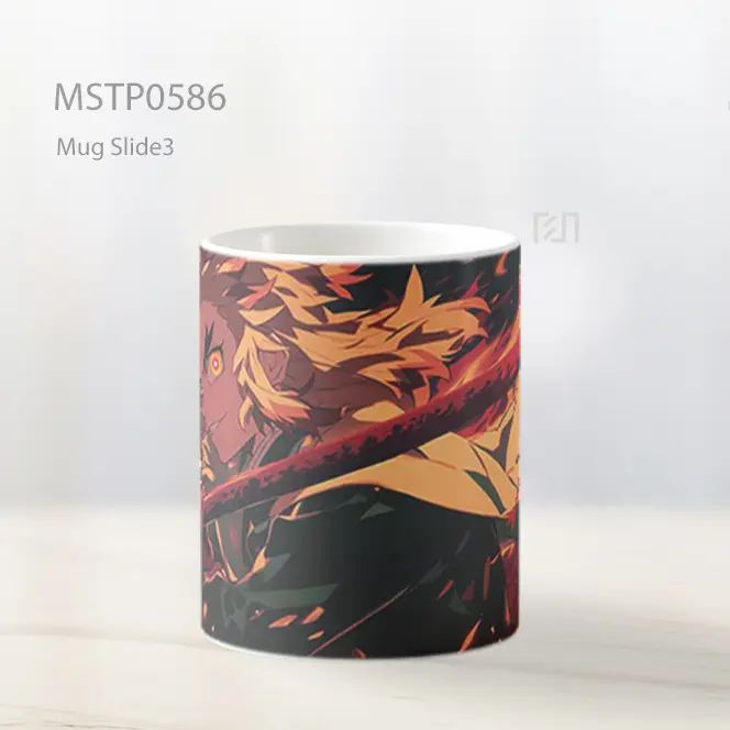 Demon Slayer Rengoku Pilar Api Mug MSTP0586 - All-side / Desain