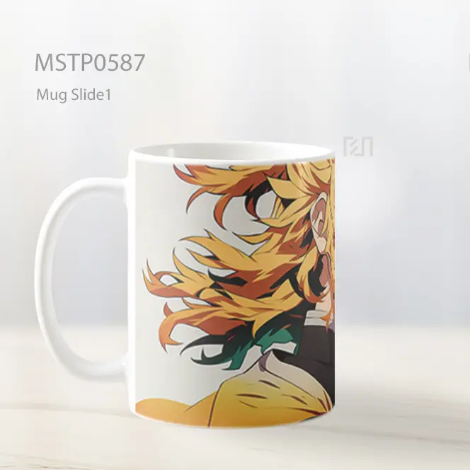 Demon Slayer Rengoku Putih Mug MSTP0587 - All-side / Desain