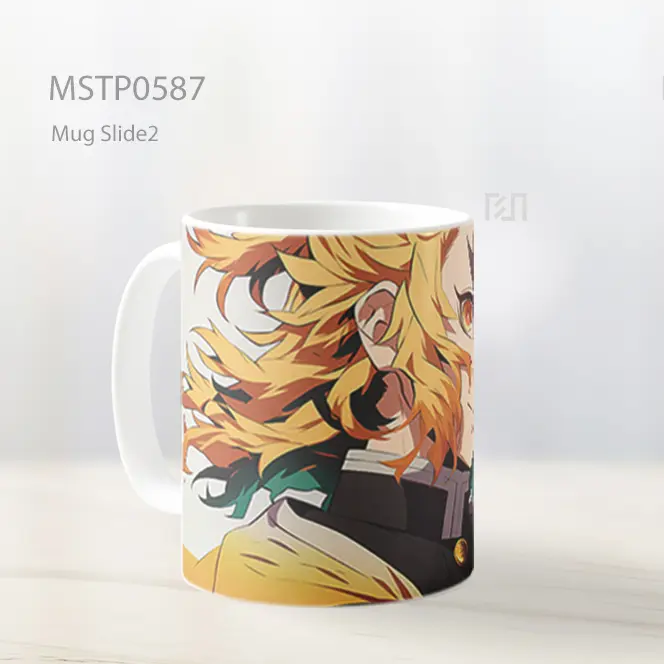 Demon Slayer Rengoku Putih Mug MSTP0587 - All-side / Desain