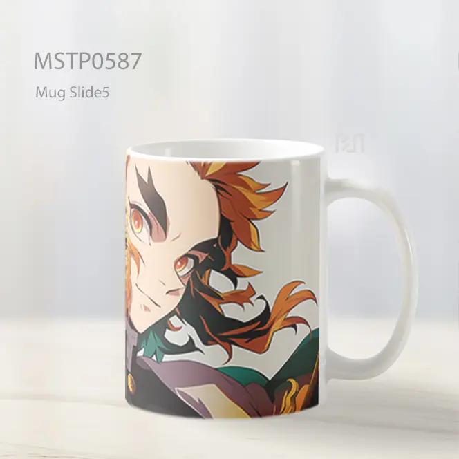 Demon Slayer Rengoku Putih Mug MSTP0587 - All-side / Desain