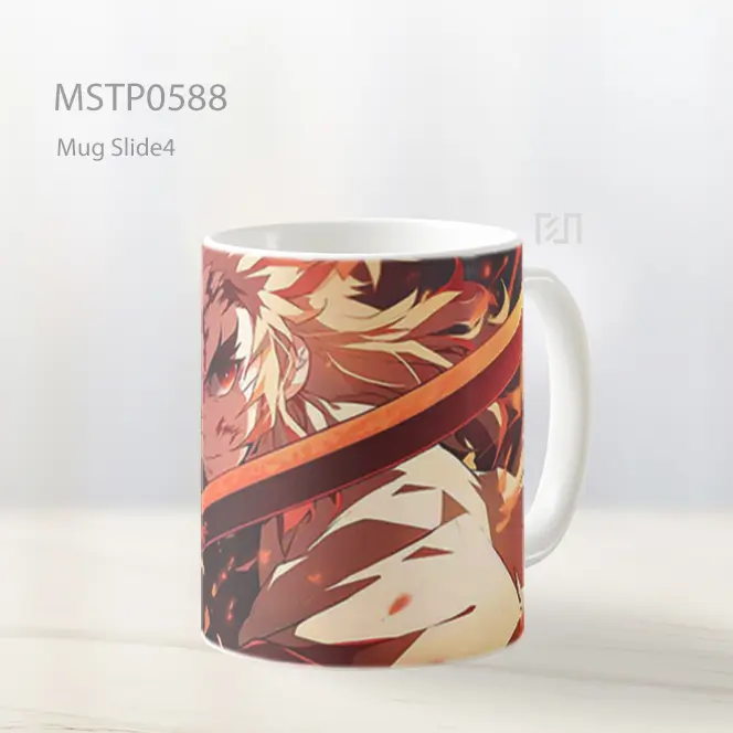 Demon Slayer Rengoku Wajah Penuh Tekad Mug MSTP0588