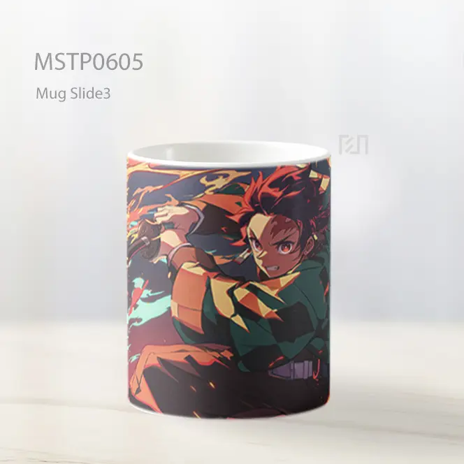 Demon Slayer Tanjiro Dengan Katana Epik Mug MSTP0605 - All-side / Desain