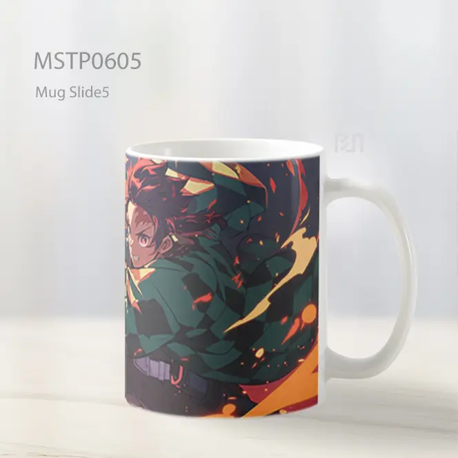 Demon Slayer Tanjiro Dengan Katana Epik Mug MSTP0605 - All-side / Desain