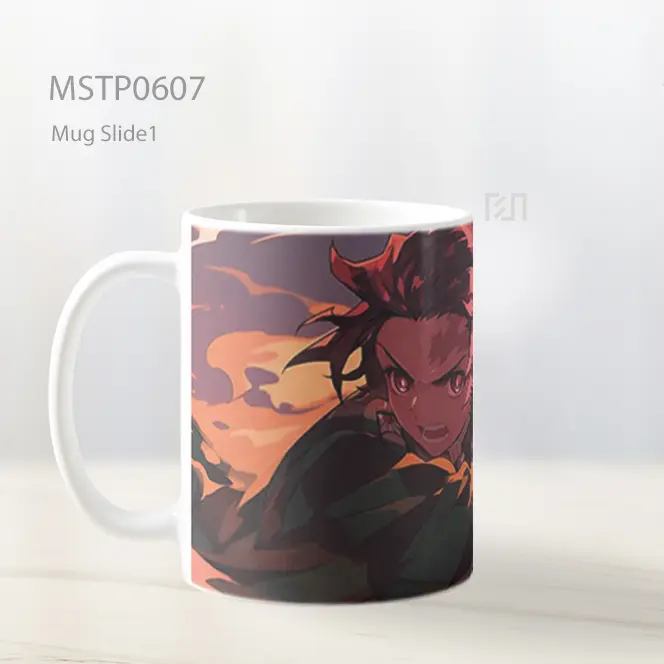 Demon Slayer Tanjiro Hinokami Kagura Mug MSTP0607 - All-side / Desain