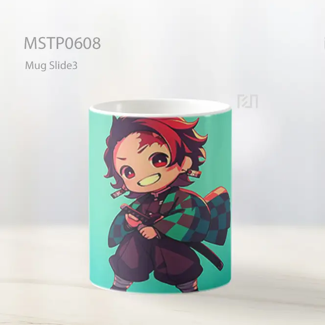 Demon Slayer Tanjiro Jubah Hijau Hitam Mug MSTP0608 - All-side / Desain
