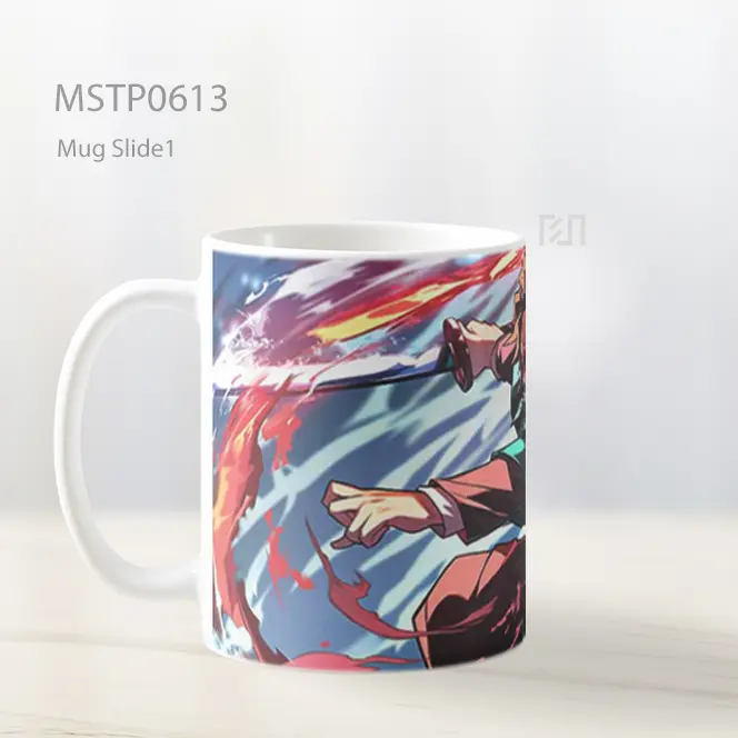 Demon Slayer Tanjiro Kamado Pedang Api Mug MSTP0613 - All-side / Desain