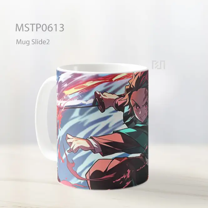 Demon Slayer Tanjiro Kamado Pedang Api Mug MSTP0613 - All-side / Desain