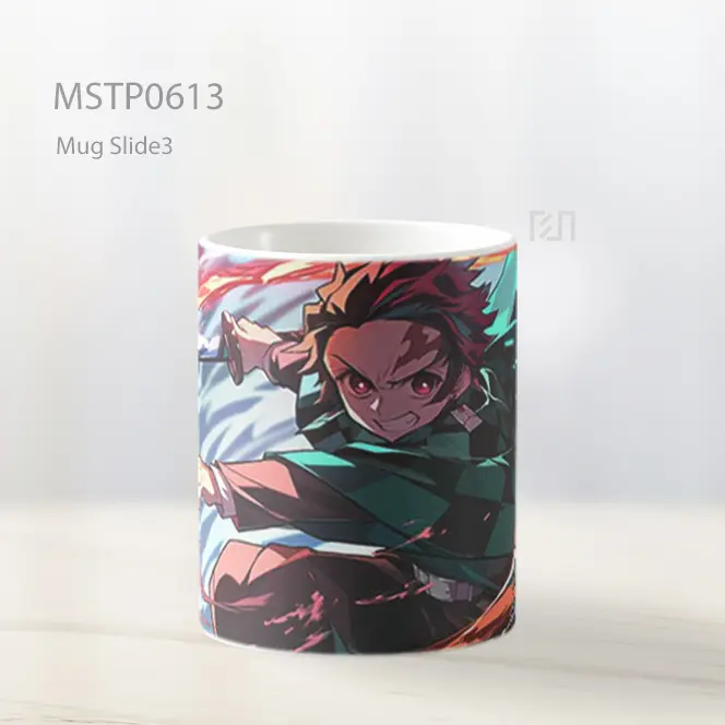 Demon Slayer Tanjiro Kamado Pedang Api Mug MSTP0613 - All-side / Desain