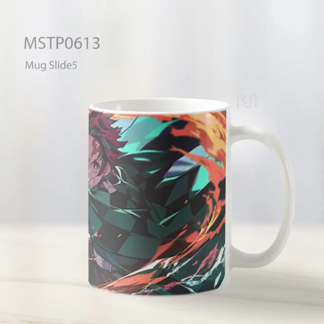 Demon Slayer Tanjiro Kamado Pedang Api Mug MSTP0613 - All-side / Desain